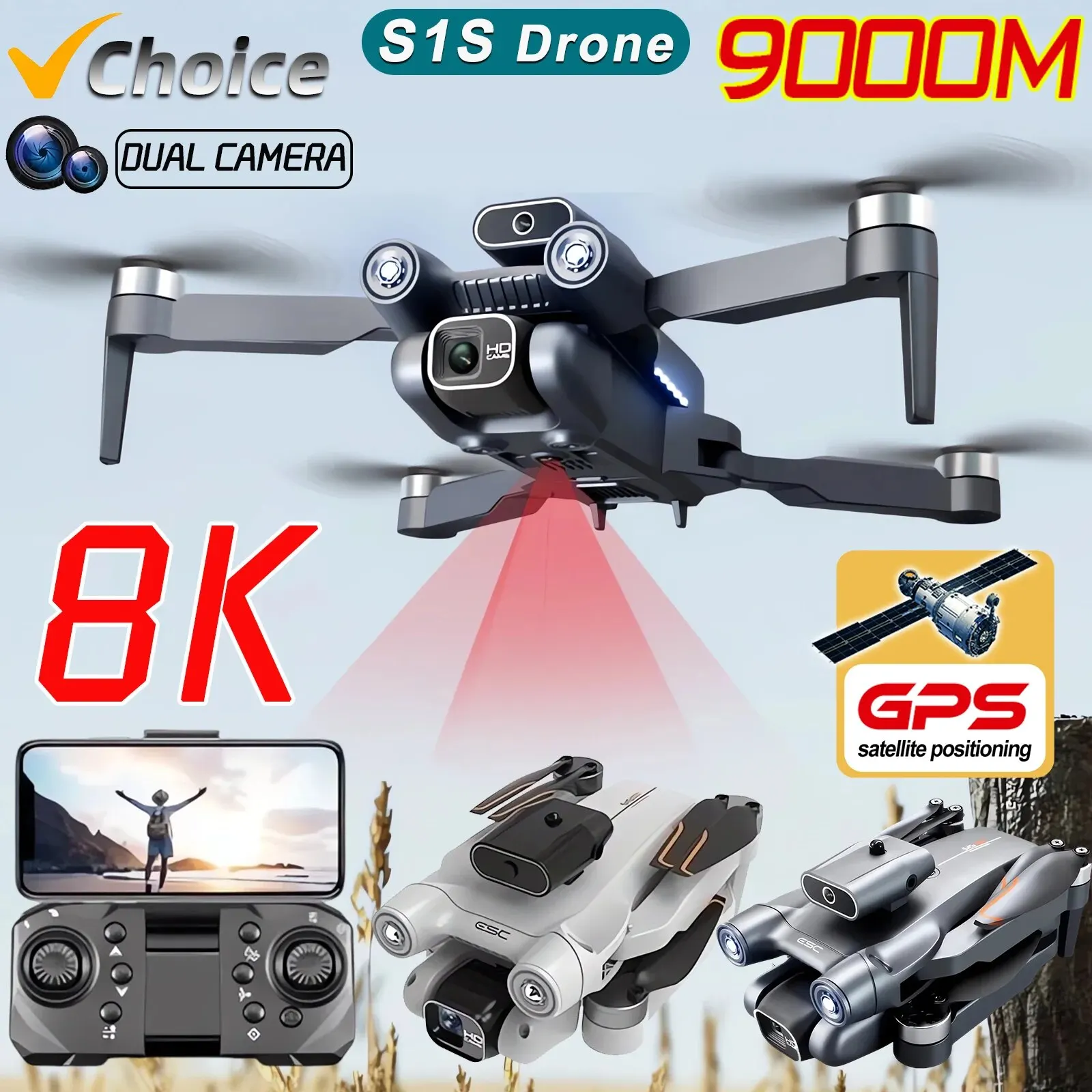 Drone Gps Mount - New S1S 5G GPS Drone Camera