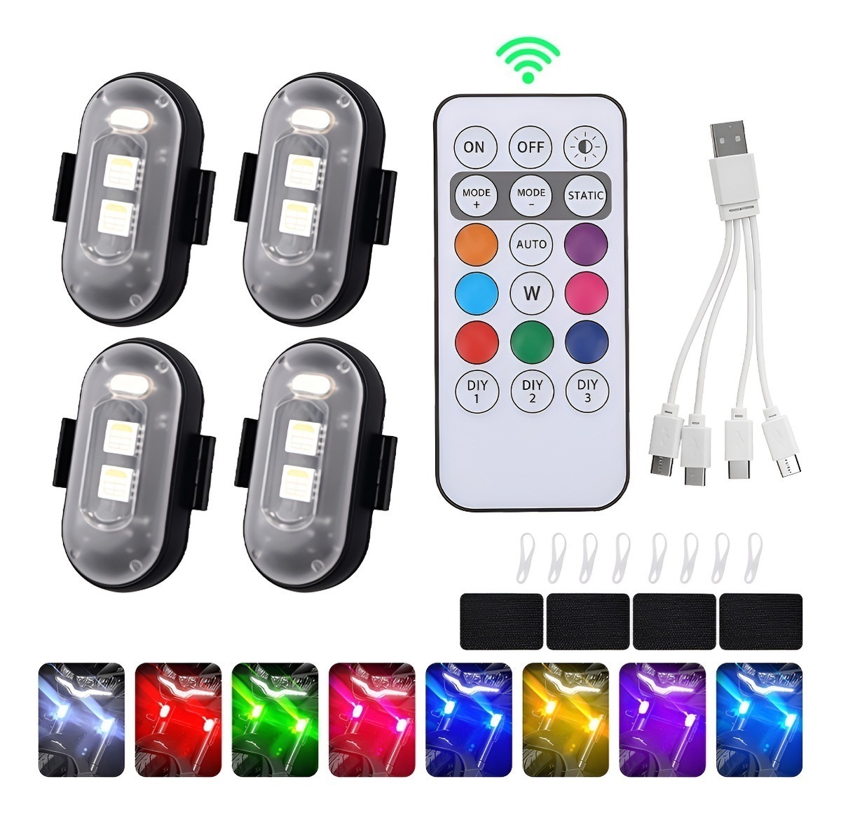 Drone Led Light - 4 Pcs Led Strobe Lights with