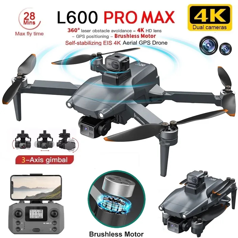 Drone Gimbal - L600 PRO MAX GPS Drone Professional