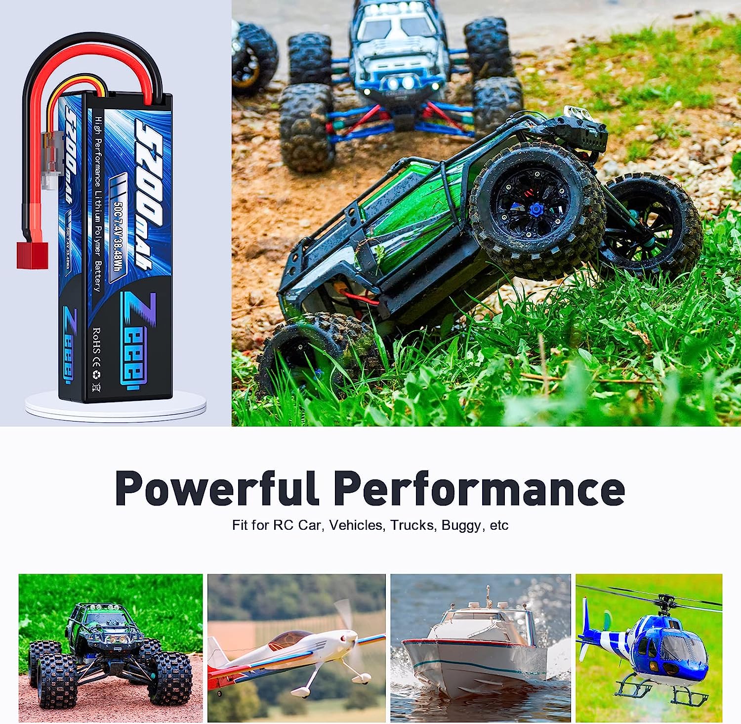Zeee 5200mAh 2S RC Lipo Batter - Drone Power Distribution Board review and price