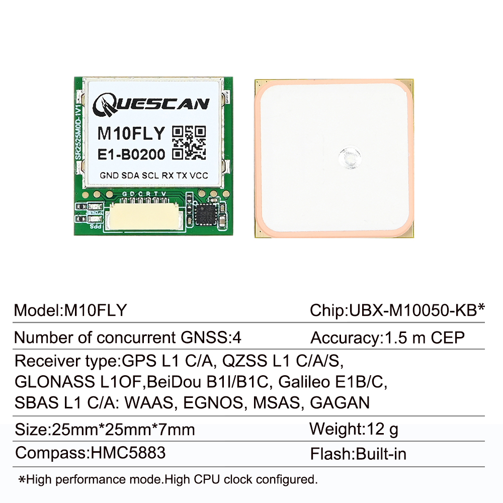 Quescan 25mm*25mm M10FLY 10Hz  - Drone Compass review and price