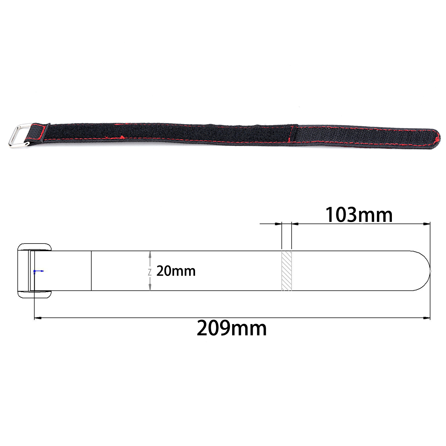 TCRC 2PCS 20x300MM Kevlar Stit - Drone Battery Strap review and price