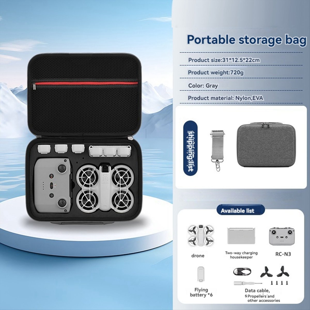 A43M Carrying Storage Bag for  - Drone Battery Strap review and price